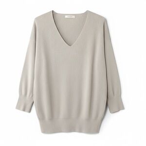 4/$20 United Arrows Green Label Relaxing V-Neck Dolman Sleeve Knit Taupe Sweater